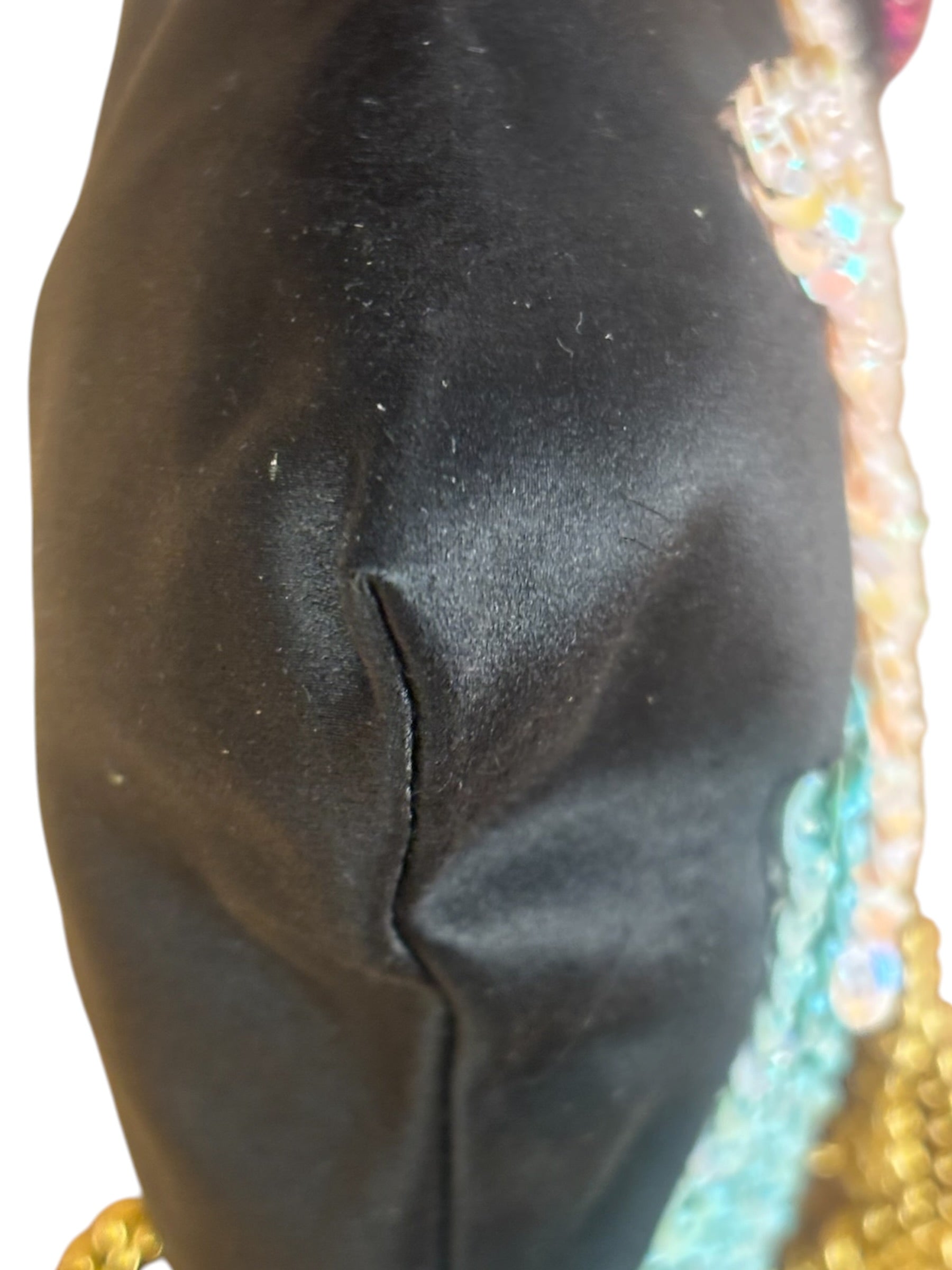 Tom Ford Black Satin Sequin Crossbody Bag