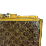 Celine Vintage Brown Macadam Bifold Kisslock Wallet