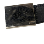 Gucci Silver-Toned Leather Belt