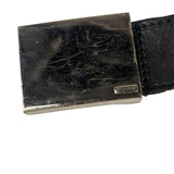 Gucci Silver-Toned Leather Belt