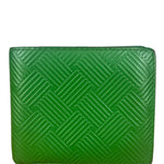 Bottega Veneta Green Embossed Leather Bifold Wallet