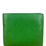Bottega Veneta Green Embossed Leather Bifold Wallet