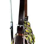 Fendi Canvas Baguette Dark Brown Beaded
