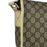 Gucci GG Leather Lined Flap Messenger Bag