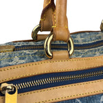 Louis Vuitton Vintage Denim Leather Trim Monogram Neo Speedy 30