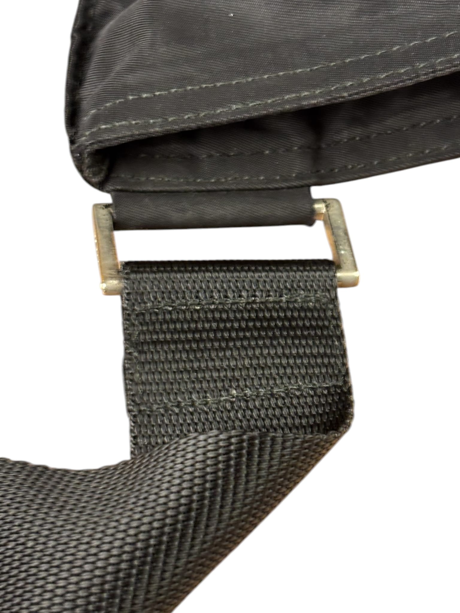 Prada Black Vela Nylon Flat Crossbody Bag