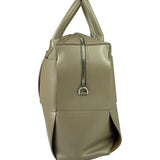 Bottega Veneta Olive Green Leather Intrecciato Arco Two-Way Bag