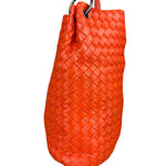 Bottega Veneta Sunset Orange Intrecciato Leather Hobo Tote