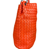 Bottega Veneta Sunset Orange Intrecciato Leather Hobo Tote