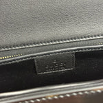 Gucci Vintage Black Leather Bamboo Top Handle Shoulder/Hand Bag