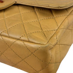 Chanel Beige Quilted Lambskin Tortoiseshell Chain Flap 1996