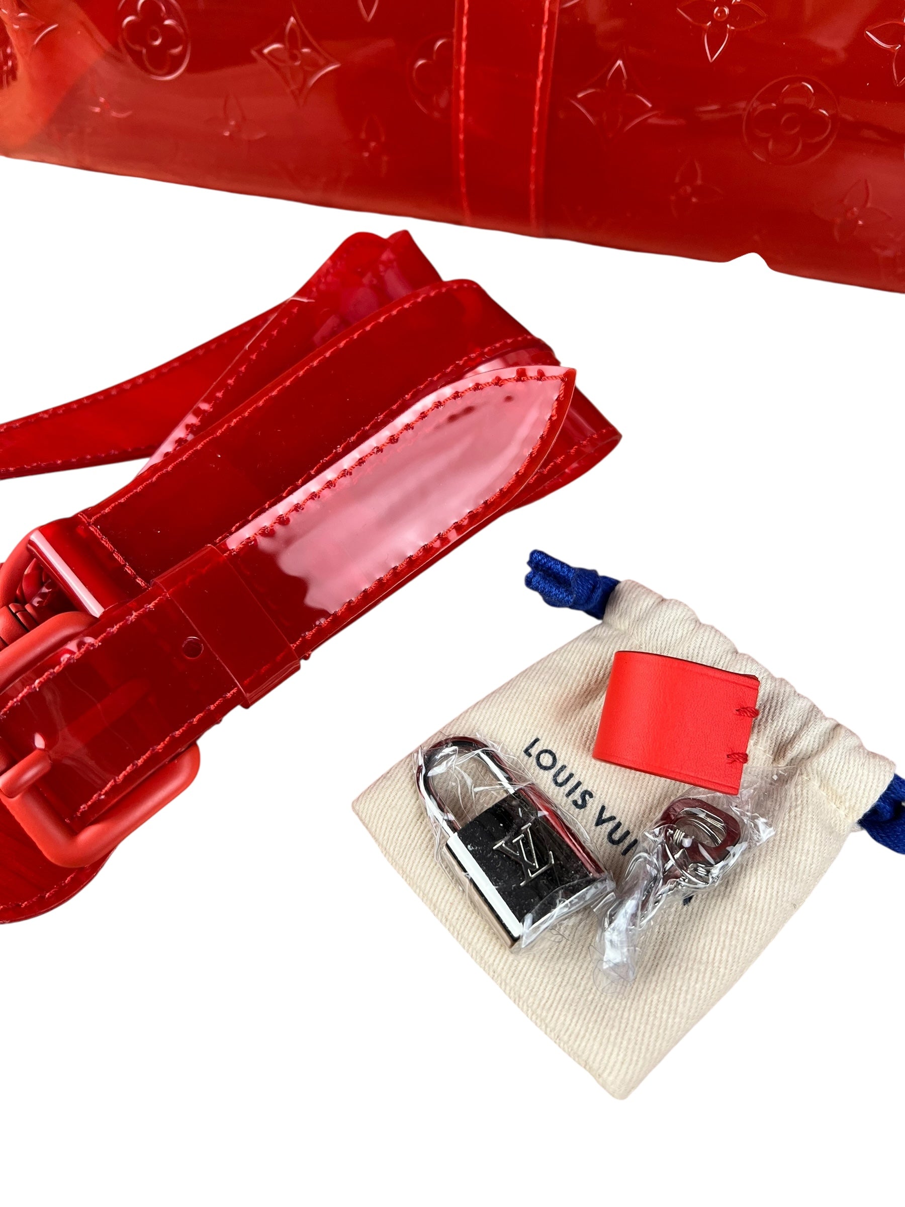 Louis Vuitton X Virgil Abloh Red Monogram PVC Bandouliere 50