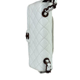 Chanel White Quilted Caviar Wooden M Flap 1999