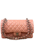 Chanel Baby Pink Quilted M Double Patent Flap 2013