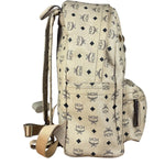 MCM Beige Leather Monogram Medium Stark Backpack