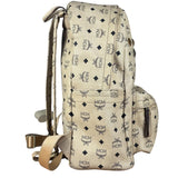 MCM Beige Leather Monogram Medium Stark Backpack