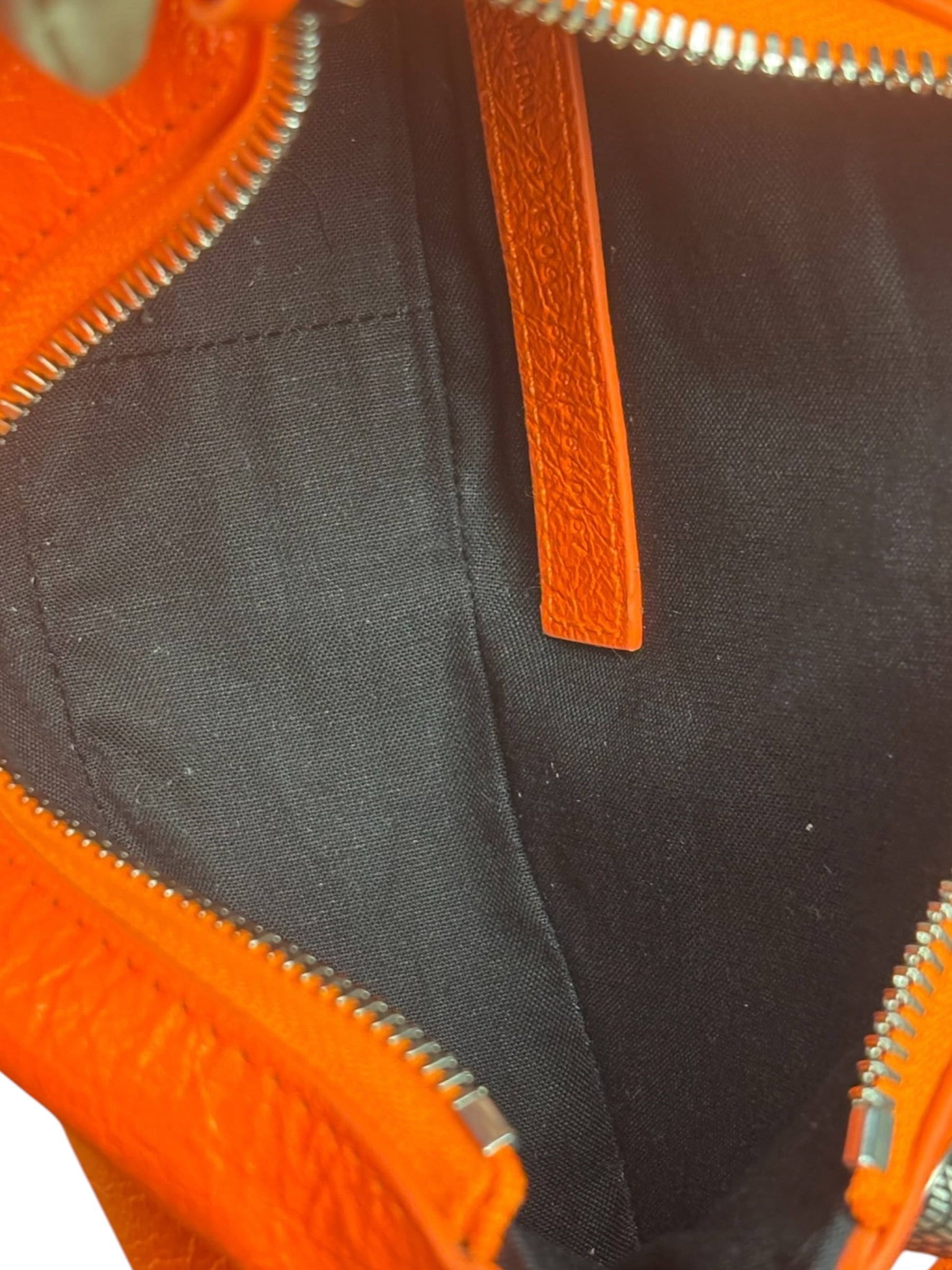 Balenciaga Orange Leather XS Le Cagole Shoulder Bag