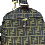 Fendi Vintage Zucca Canvas Collapsible Shoulder Bag