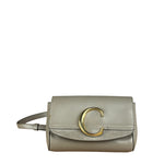 Chloe Beige Leather C Logo Waist Bag