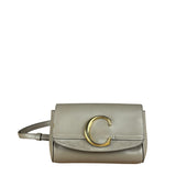 Chloe Beige Leather C Logo Waist Bag