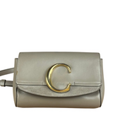 Chloe Beige Leather C Logo Waist Bag