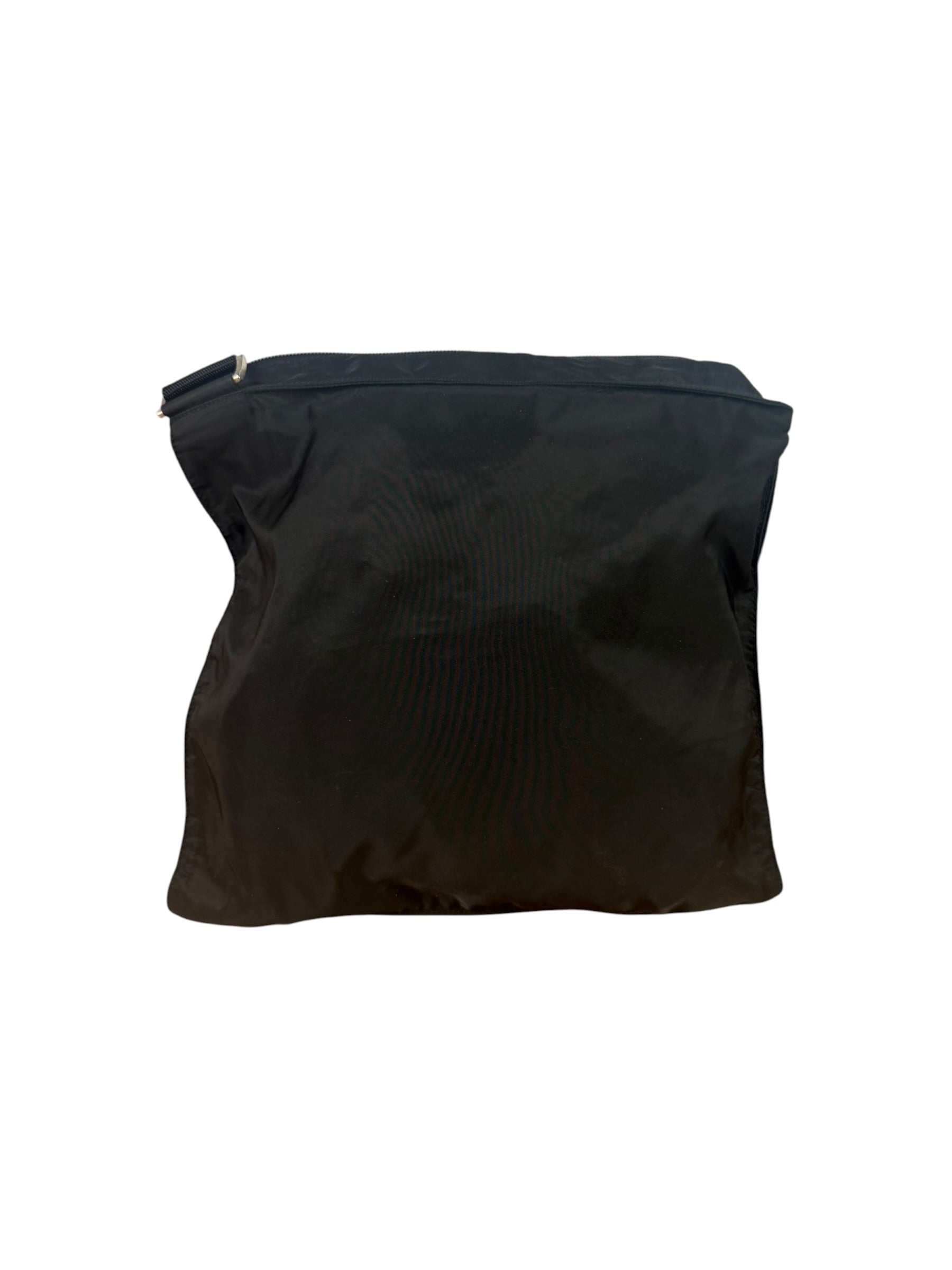 Prada Black Tessuto Nylon Flat Tote Bag