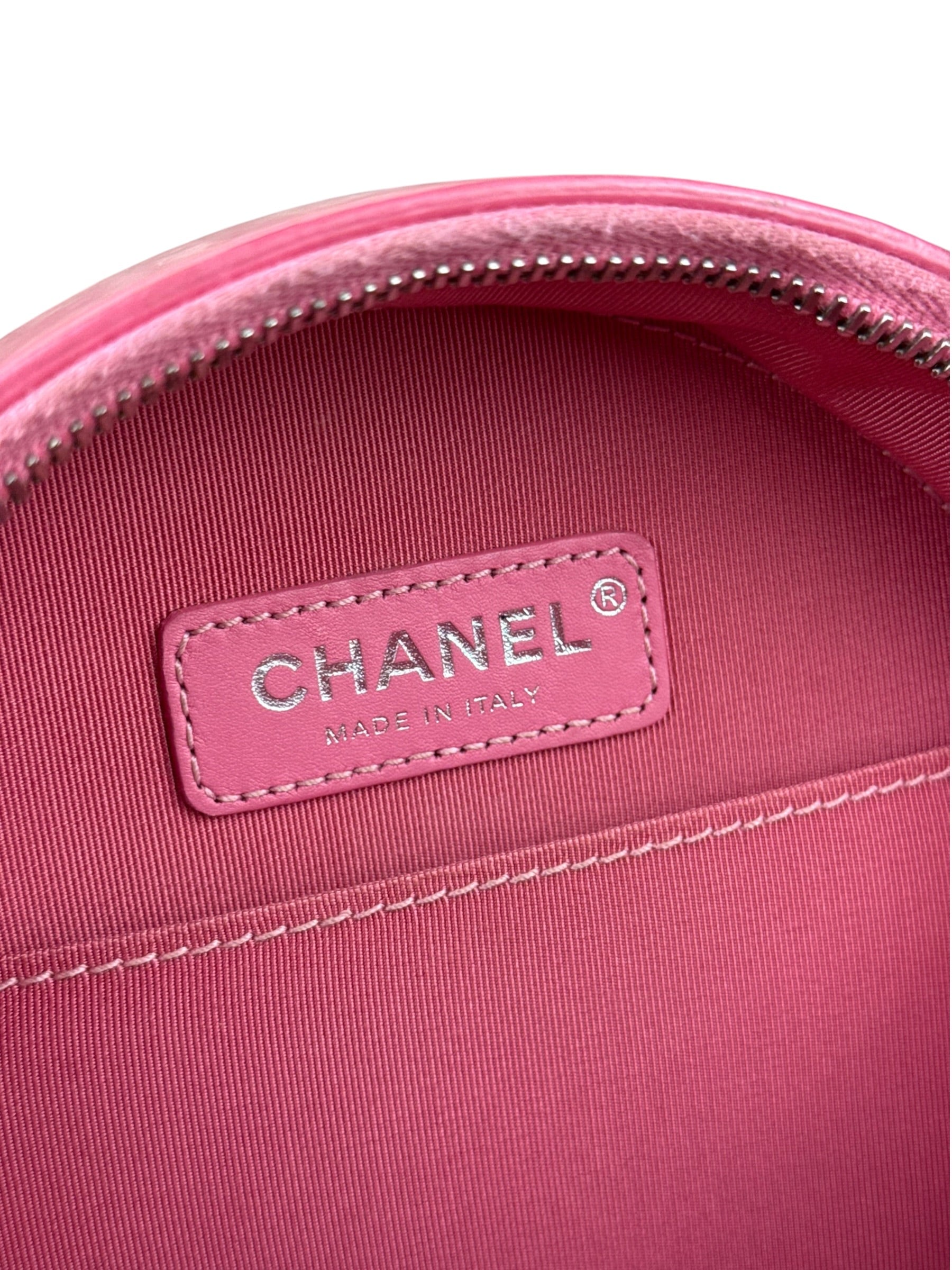 Chanel Pink Patent Leather Round as Earth Two-Way Bag 2018