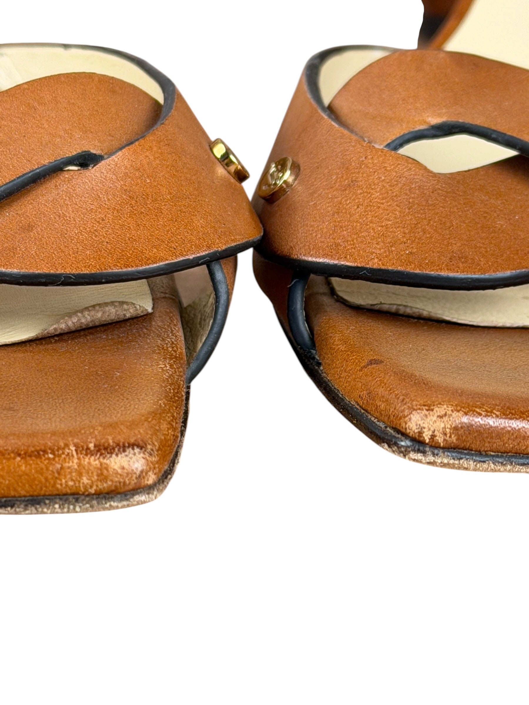 Jimmy Choo Brown Vachetta Leather Sandals