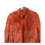 Fabio Mantegazza Vintage Orange Sheared Faux Fur Coat