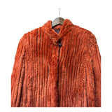 Fabio Mantegazza Vintage Orange Sheared Faux Fur Coat
