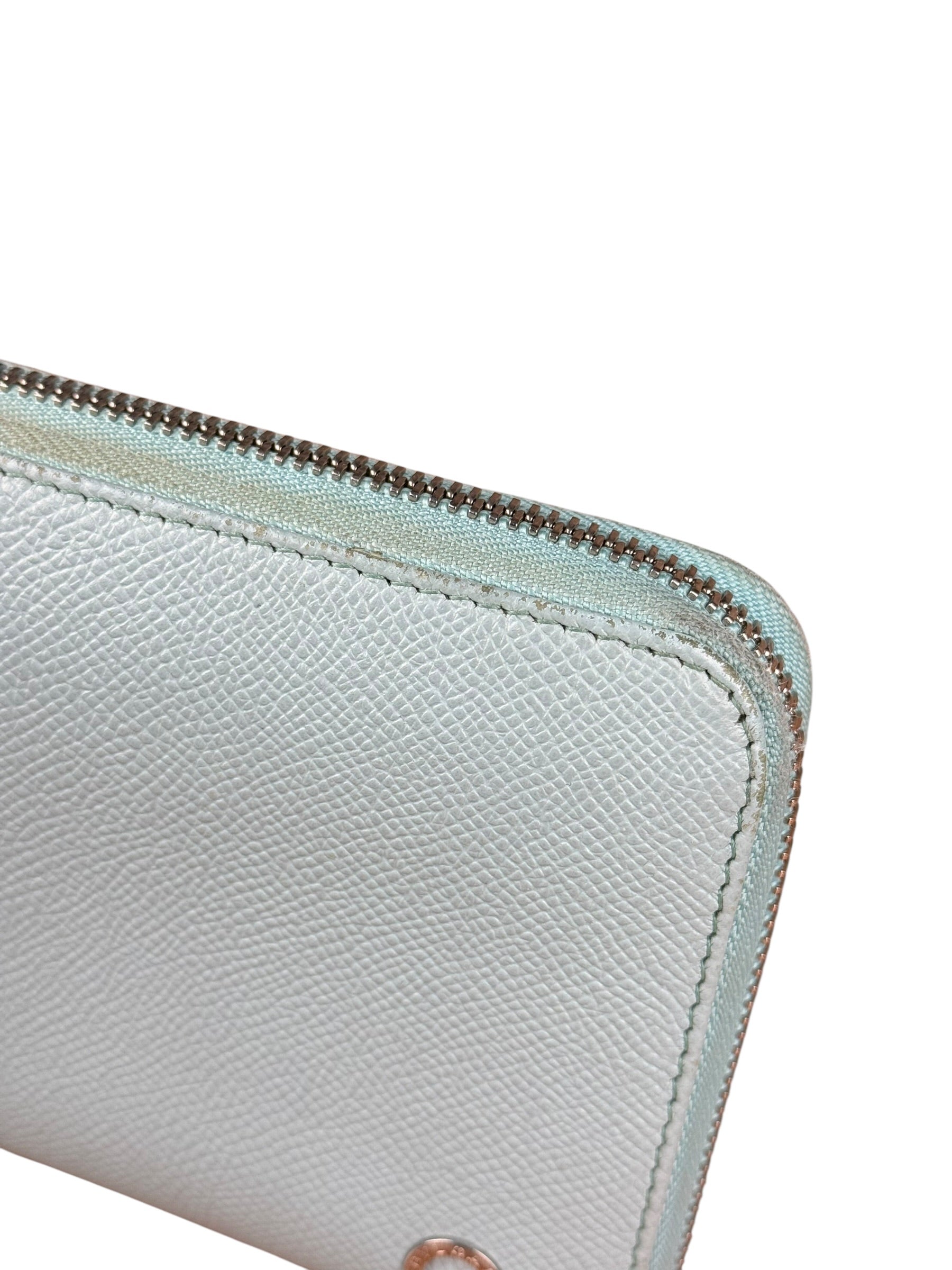 Bvlgari Blue Leather Long Zippy Wallet