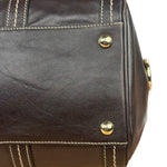 Gucci Vintage Dark Brown Leather Duchessa Boston Handbag
