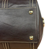 Gucci Vintage Dark Brown Leather Duchessa Boston Handbag