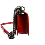 Chanel Red Leather Reverso Boy Flap Bag