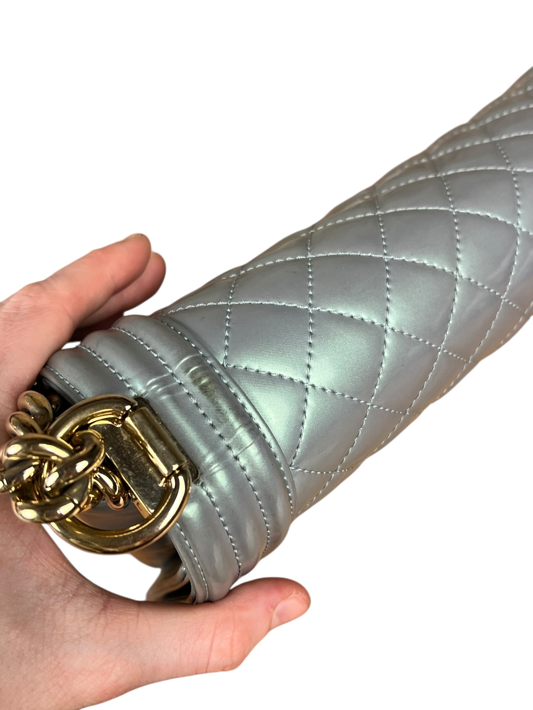 Chanel Medium Quilted Iridescent Boy Bag
