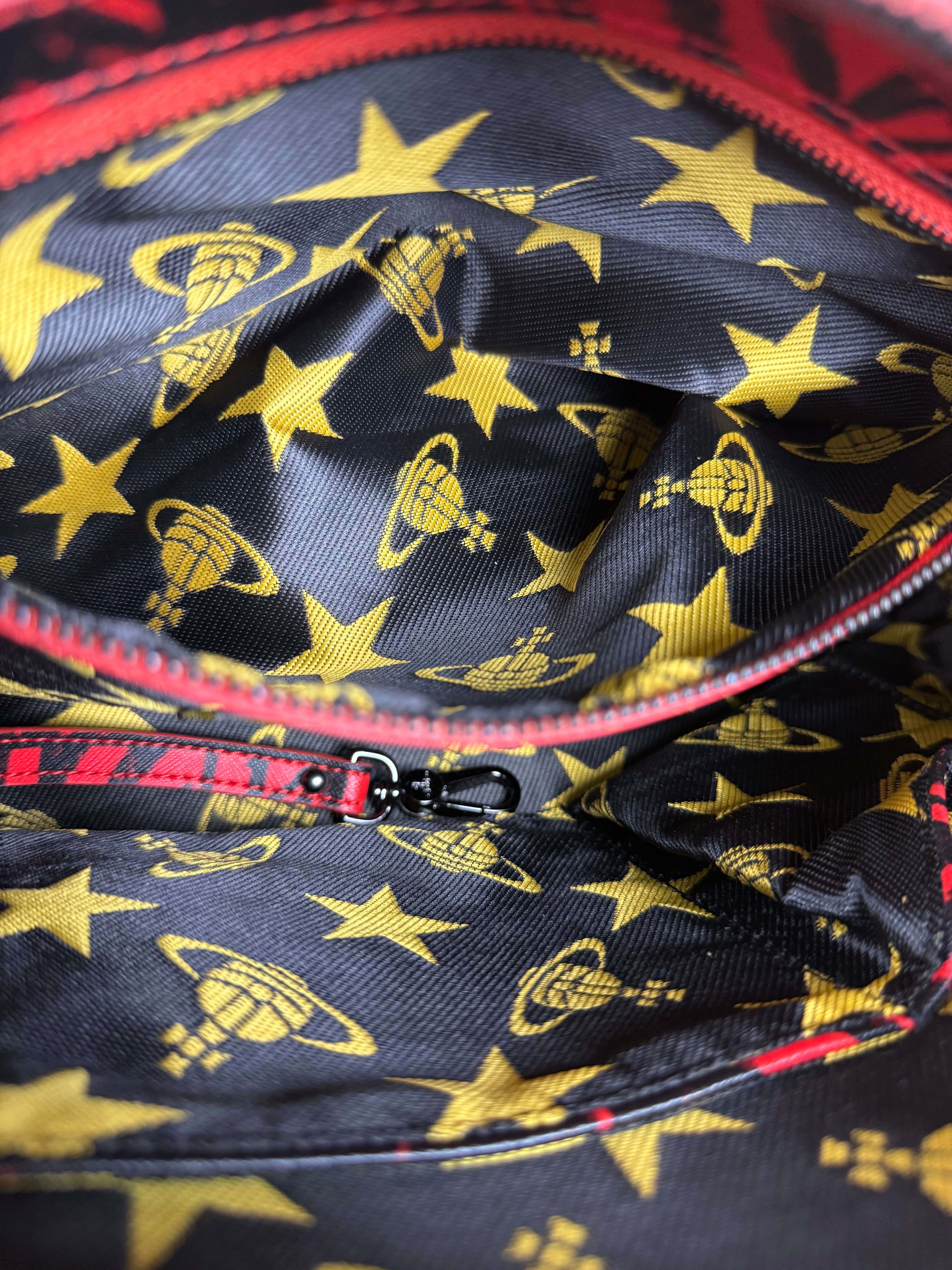 Vivienne Westwood Grafiti Plaid Boston Bag