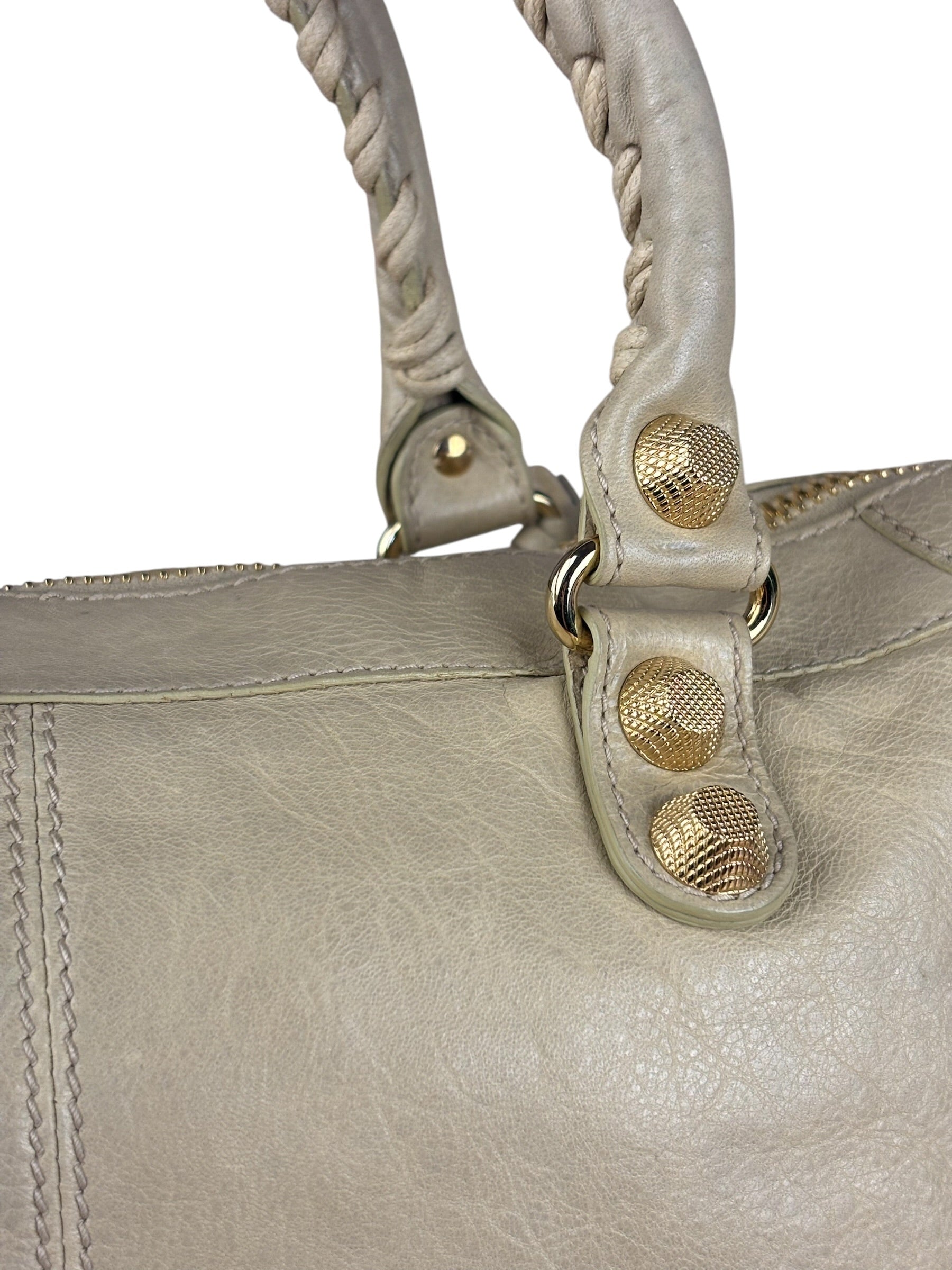 Balenciaga Beige Leather Large Classic City Bag