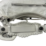 Balenciaga White Lambskin Le Cagole Shoulder Bag