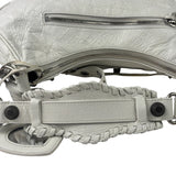 Balenciaga White Lambskin Le Cagole Shoulder Bag