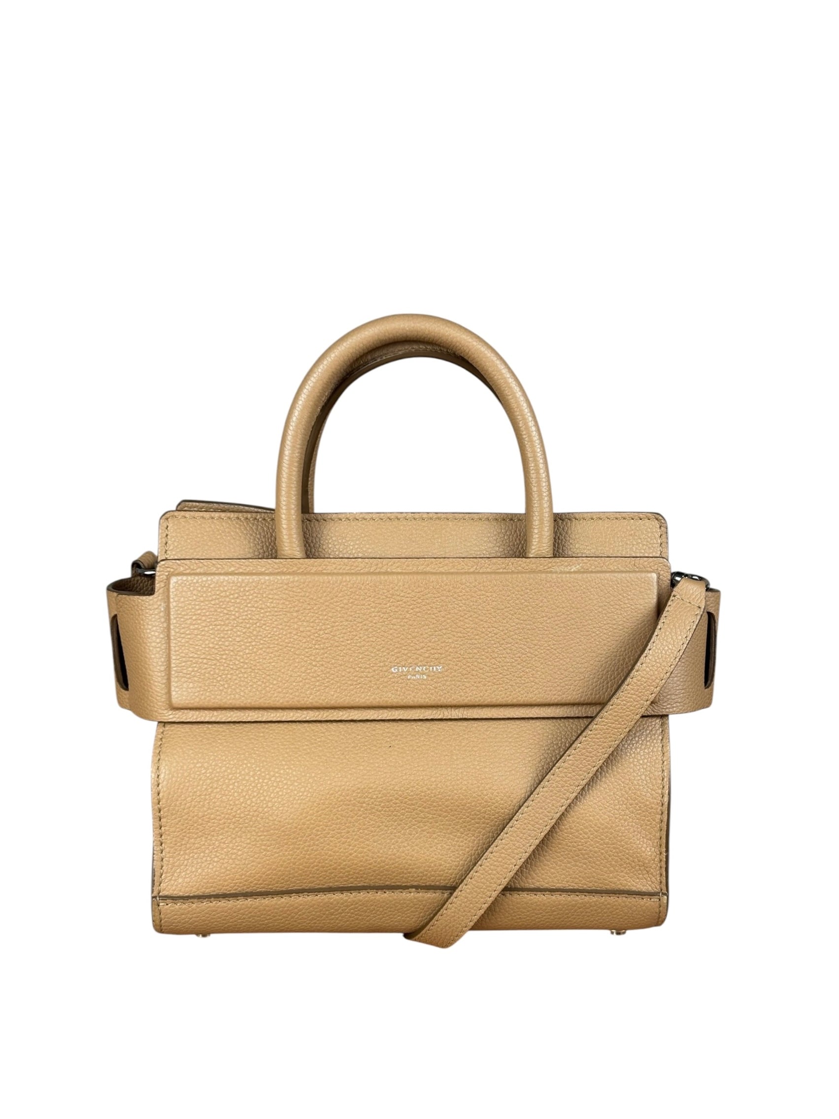 Givenchy Nude Brown Leather Mini Two-Way Handbag