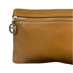Longchamp Camel Leather Cosmetic Pouch