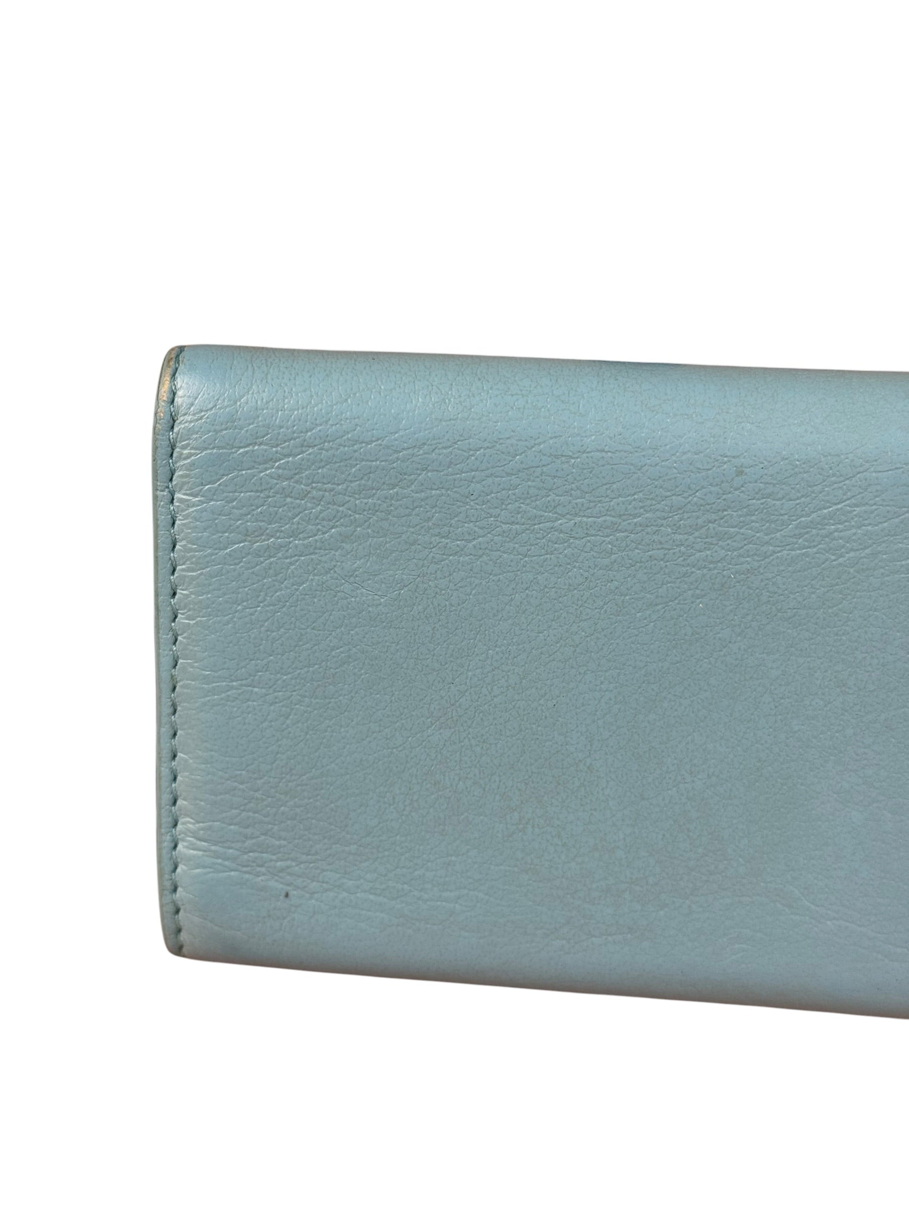 Balenciaga Baby Blue Tri-Fold Wallet