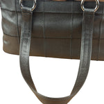 Chanel Black Leather Chocolate Bar Shoulder Bag 2004