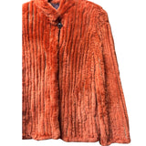 Fabio Mantegazza Vintage Orange Sheared Faux Fur Coat