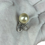 Christian Dior Pearl Spell-Out Earrings