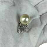 Christian Dior Pearl Spell-Out Earrings
