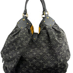 Louis Vuitton Black Denim Mahina Hobo Bag XL