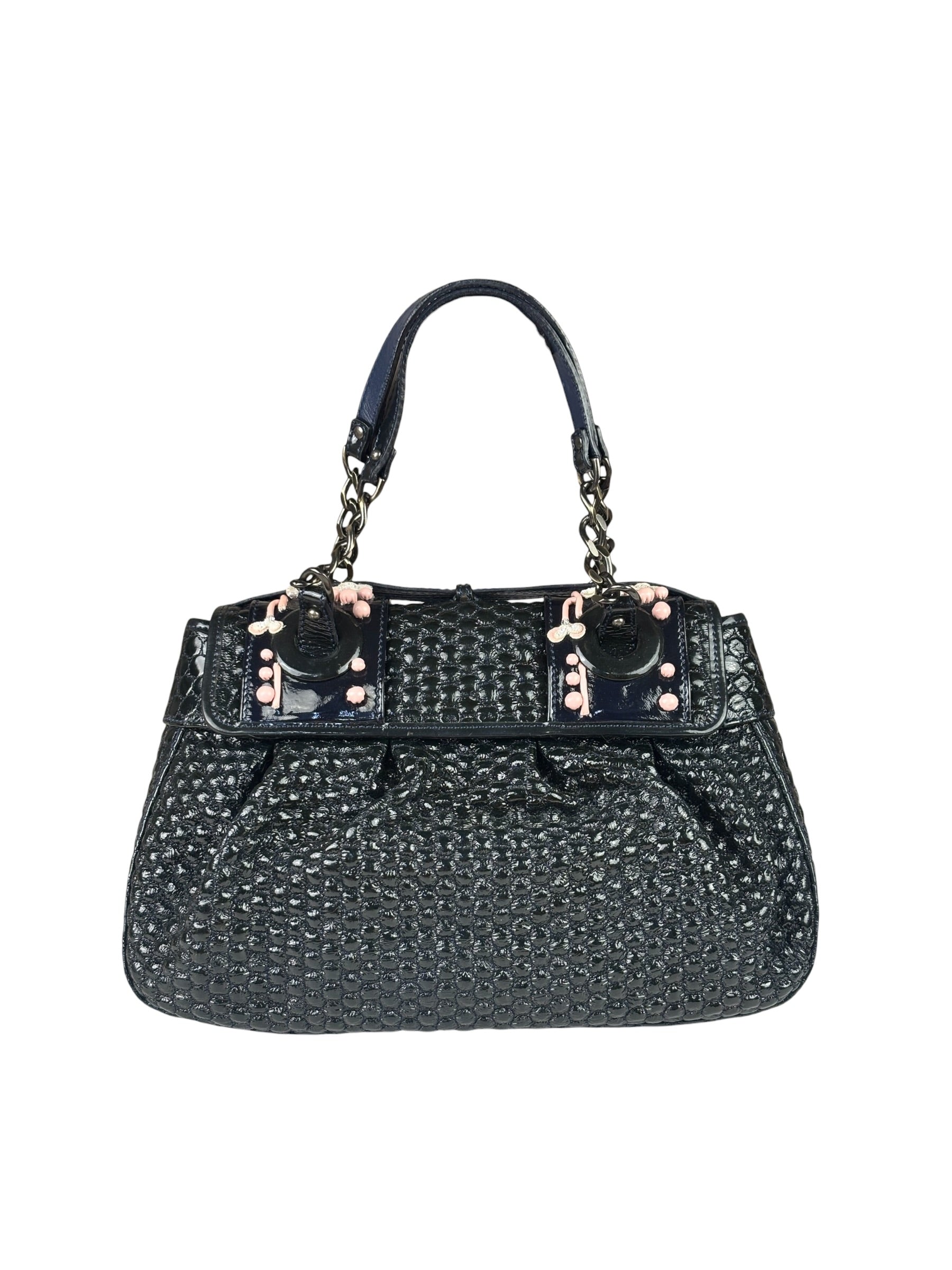 Fendi Patent Leather Romanesque B Buckle Bag