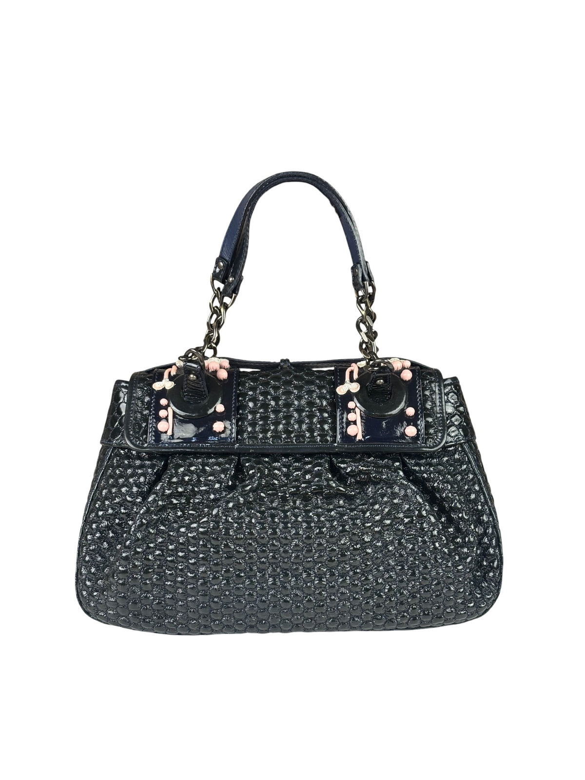 Fendi Patent Leather Romanesque B Buckle Bag