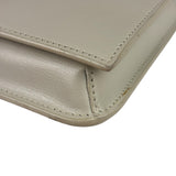YSL Beige Leather Cassandre Flap Phone Holder